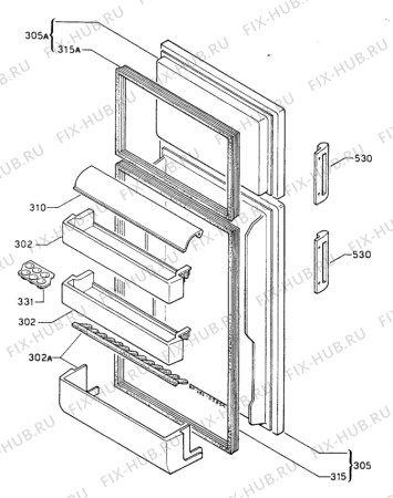 Взрыв-схема холодильника Unknown ZF14/4D - Схема узла C10 Door