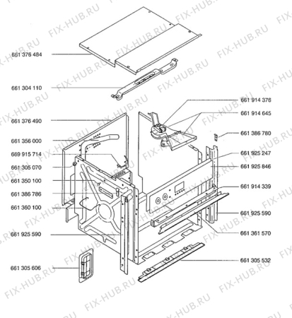 Взрыв-схема плиты (духовки) Aeg 3201B-RG - Схема узла H10 Outer Frame