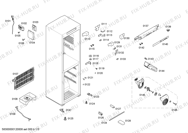 Схема №1 KKE22326TI с изображением Крышка для холодильной камеры Bosch 00606071