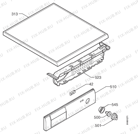 Взрыв-схема стиральной машины Zanussi TDS280W - Схема узла Command panel 037