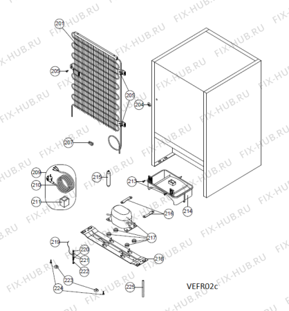 Схема №2 PRCIF 154 A++ с изображением Другое для холодильной камеры Whirlpool 488000533628