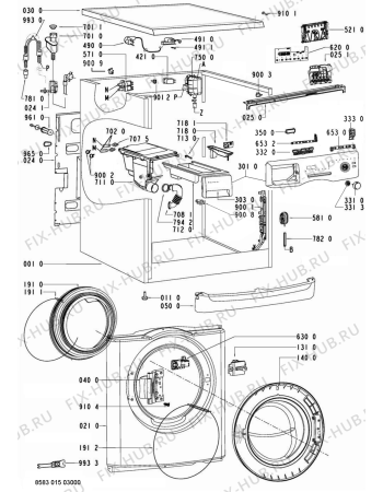 Схема №1 WA PURE XL 34 BW с изображением Обшивка для стиральной машины Whirlpool 480111102163