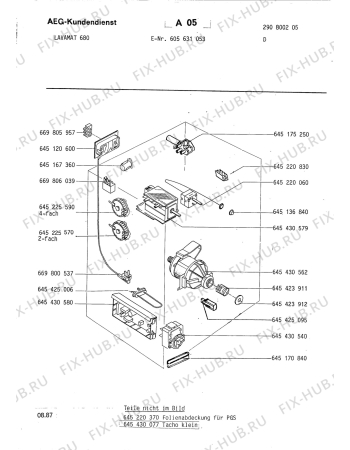 Взрыв-схема стиральной машины Aeg LAV680 - Схема узла Electrical equipment 268