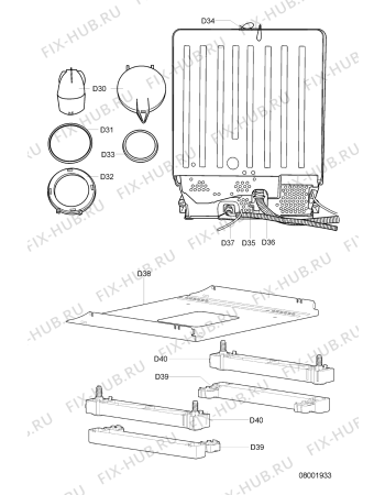 Схема №2 GS 4996 G/BL с изображением Обшивка для посудомоечной машины Whirlpool 481245210705