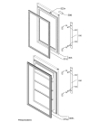 Схема №1 KA2411L/A01 с изображением Дверь для холодильника Aeg 8090539019
