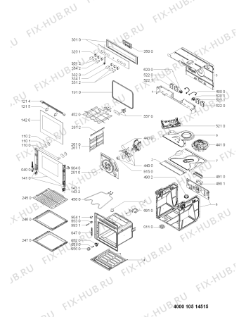Схема №1 EMCE 7166/ES с изображением Клавиша для плиты (духовки) Whirlpool 481010514316