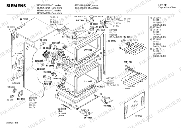 Схема №1 HB95120 с изображением Энергорегулятор для электропечи Siemens 00088933