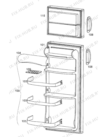 Взрыв-схема холодильника Atlas Savoy SKF2705 - Схема узла Door 003