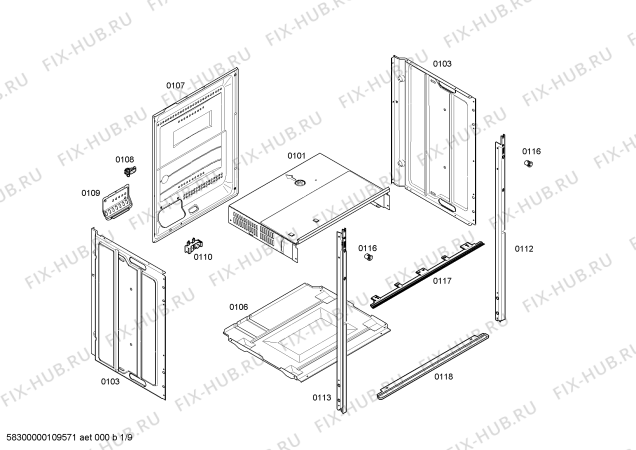 Схема №2 U1422B0GB с изображением Фронтальное стекло для плиты (духовки) Bosch 00447903