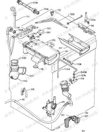 Взрыв-схема стиральной машины Zanussi FJ1002 - Схема узла Hydraulic System 272