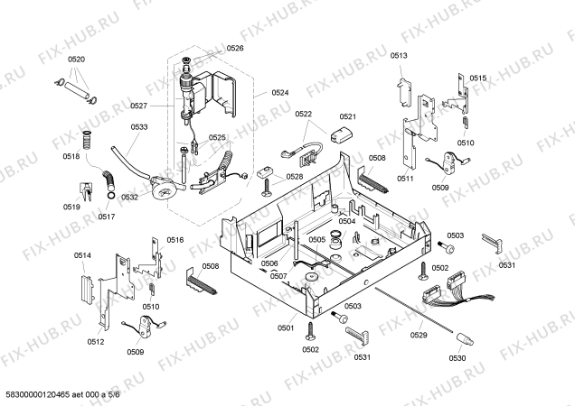 Взрыв-схема посудомоечной машины Bosch SGV45M23EU - Схема узла 05