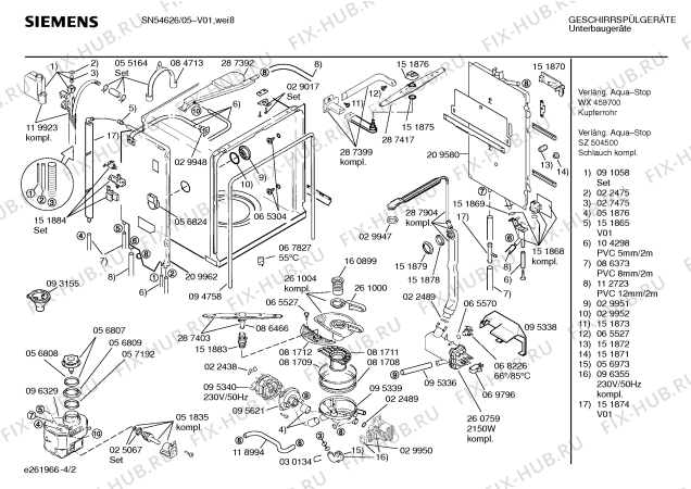 Схема №1 SN54626 с изображением Панель для посудомоечной машины Siemens 00295133