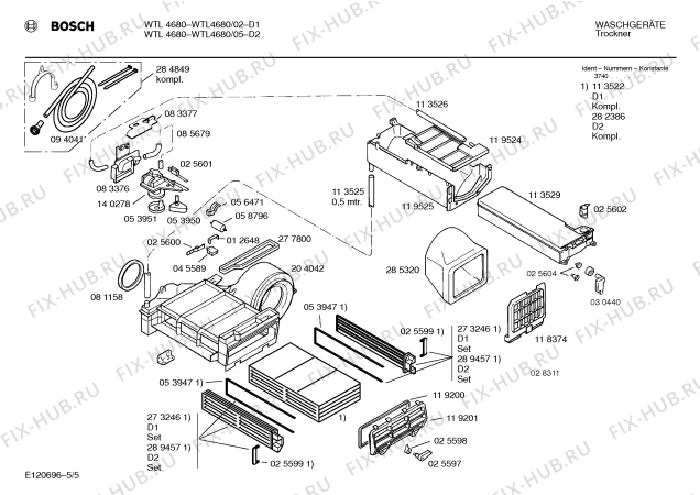 Схема №1 WTL4680 ELECTRONIC с изображением Панель для сушилки Bosch 00277828