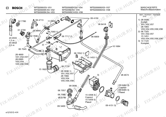 Схема №2 WFB2000SK с изображением Инструкция по эксплуатации для стиральной машины Bosch 00517248