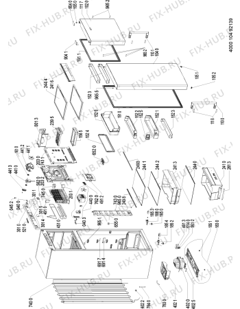 Схема №1 WTV4525 NF TS с изображением Дверь для холодильника Whirlpool 481010456566