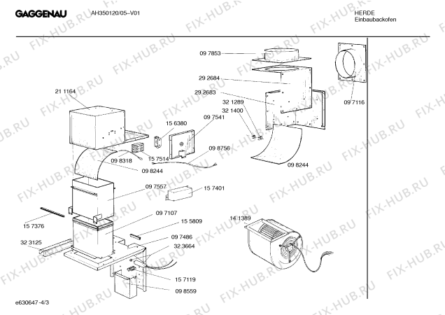 Схема №1 AH350190 с изображением Инструкция по установке/монтажу для вытяжки Bosch 00518688