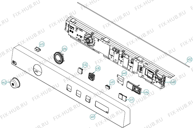 Схема №1 T754C SE   -White (349637, TD70.1) с изображением Микромодуль для стиралки Gorenje 350504