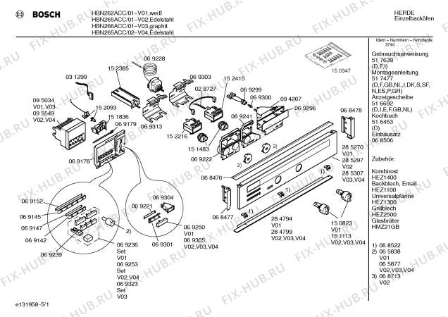 Схема №1 HBN226AFN с изображением Часть корпуса Bosch 00284799