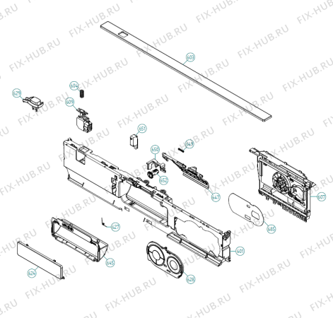 Взрыв-схема посудомоечной машины Asko D5424 FS IL   -White (401556, DW90.1) - Схема узла 06