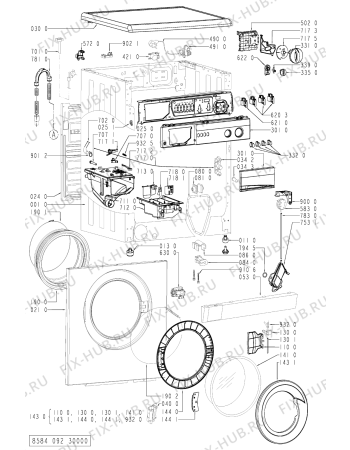 Схема №1 AWP 092/1 с изображением Обшивка для стиральной машины Whirlpool 481245211959