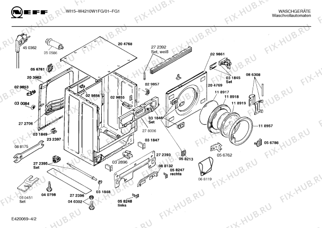 Схема №2 W4210W1FG WI15 с изображением Панель управления для стиралки Bosch 00285825