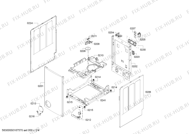 Схема №1 WOT24494NL Logixx 6 с изображением Панель управления для стиралки Bosch 00743848