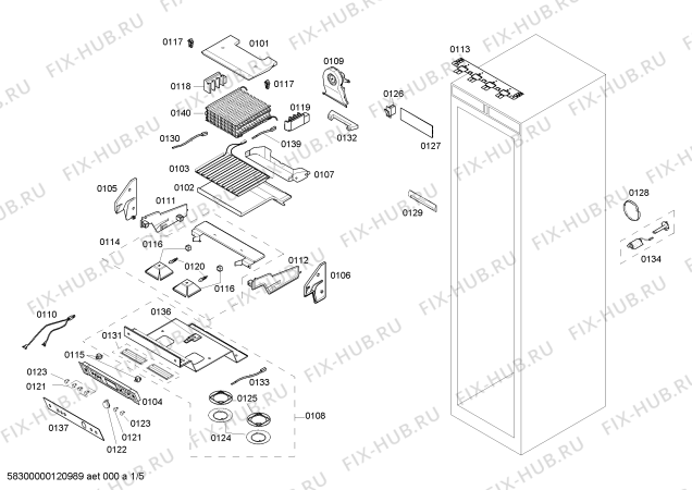 Схема №2 FIN18P30 с изображением Вставная полка для холодильной камеры Bosch 00663018