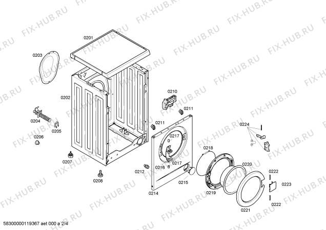 Схема №1 WM14A121 с изображением Мотор для стиральной машины Bosch 00144546