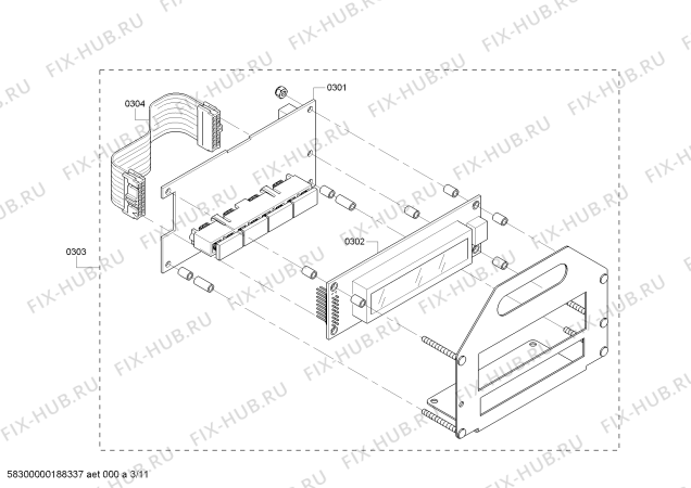 Схема №2 PRD364NLGC с изображением Кабель для плиты (духовки) Bosch 12006460