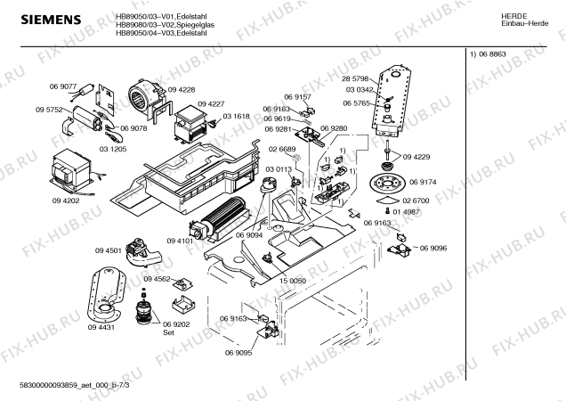 Схема №1 HE89560 с изображением Модуль управления для духового шкафа Siemens 00299431