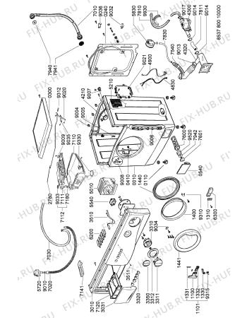 Схема №1 AWG 800 с изображением Шуруп для стиралки Whirlpool 481250218503