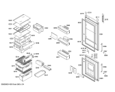Схема №1 KG36NH90 с изображением Дверь морозильной камеры для холодильника Bosch 00683406