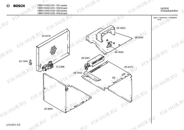 Схема №1 H5506V с изображением Крышка для духового шкафа Bosch 00288244