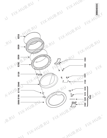 Схема №1 AWG 308 E BAL с изображением Обшивка для стиралки Whirlpool 480111101628