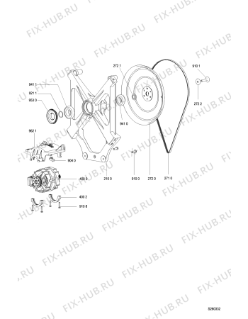 Схема №1 WA 4056 с изображением Трубопровод для стиралки Whirlpool 481252648109