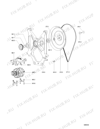 Схема №1 WA 4056 с изображением Вноска для стиральной машины Whirlpool 481245211068