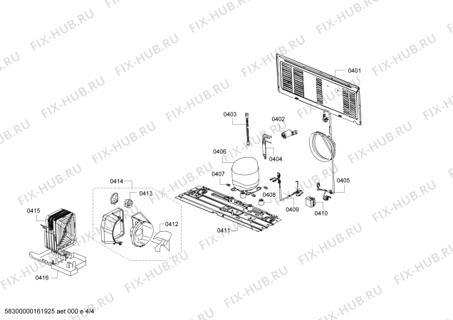 Взрыв-схема холодильника Siemens KD64NVL20N - Схема узла 04