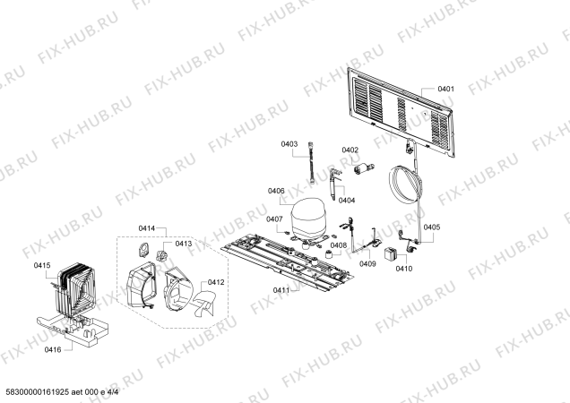 Схема №1 KDN64VW20A Bosch с изображением Держатель для холодильника Bosch 00687986