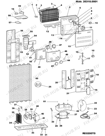 Взрыв-схема холодильника Ariston MT4511NFEX0 (F028648) - Схема узла