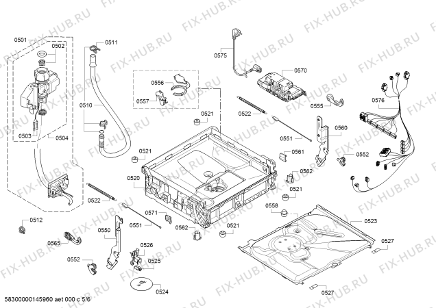 Схема №1 SKE53M25EU с изображением Кнопка для посудомоечной машины Bosch 00618760