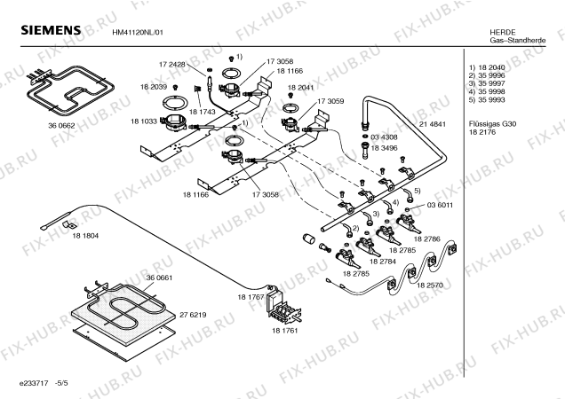 Взрыв-схема плиты (духовки) Siemens HM41120NL Siemens - Схема узла 05