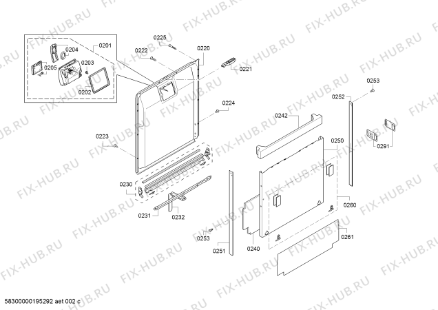 Схема №2 DF480161CN с изображением Силовой модуль запрограммированный для посудомоечной машины Bosch 12014578