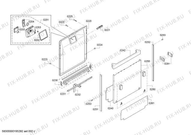 Взрыв-схема посудомоечной машины Bosch SBV68MD02E, SuperSilence - Схема узла 03