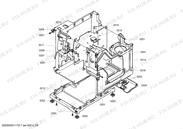 Схема №3 TK64001 Surpresso S40 с изображением Передняя часть корпуса для электрокофемашины Siemens 00433848