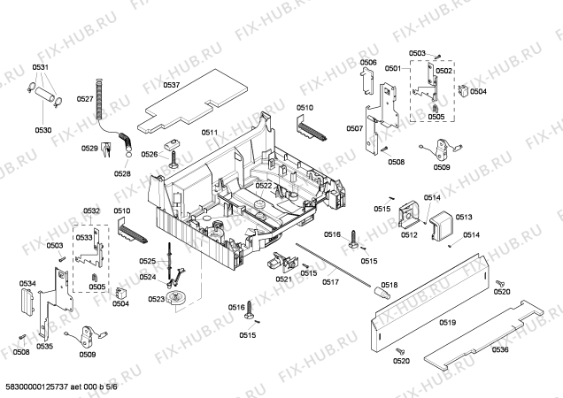 Схема №1 SHX46L12UC DLX Series с изображением Ручка двери для посудомойки Bosch 00664157