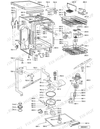 Схема №1 ADP 6940 IXM с изображением Обшивка для посудомойки Whirlpool 481245373052