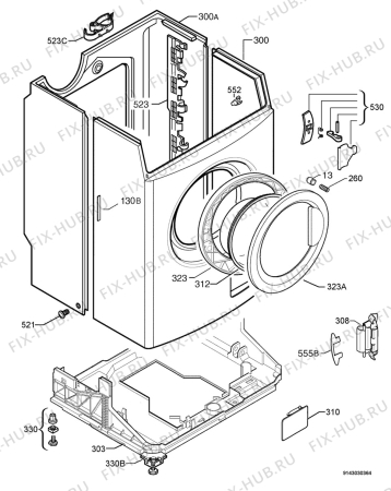 Взрыв-схема стиральной машины Zanussi Electrolux ZWD1472S - Схема узла Housing 001