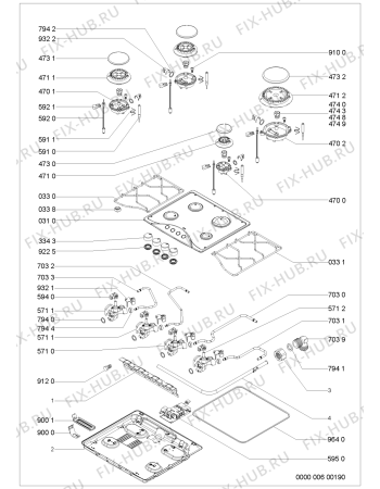 Схема №1 HB G14 S 501.234.71 с изображением Отделка для плиты (духовки) Whirlpool 481231039094