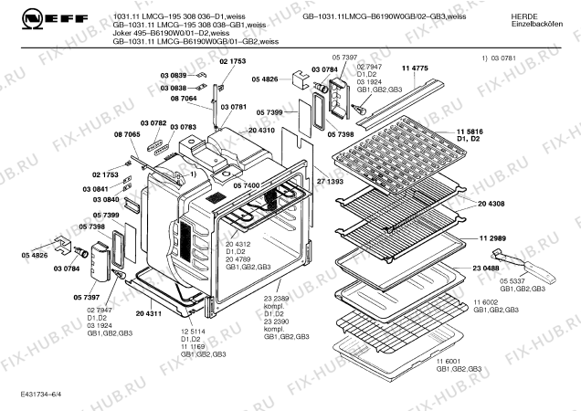 Схема №2 195308038 F-1031.11LMCG с изображением Переключатель для электропечи Bosch 00058340