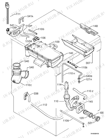 Взрыв-схема стиральной машины Electrolux EWF1499 - Схема узла Hydraulic System 272